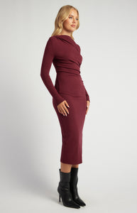 HARLOW DRESS - Merlot
