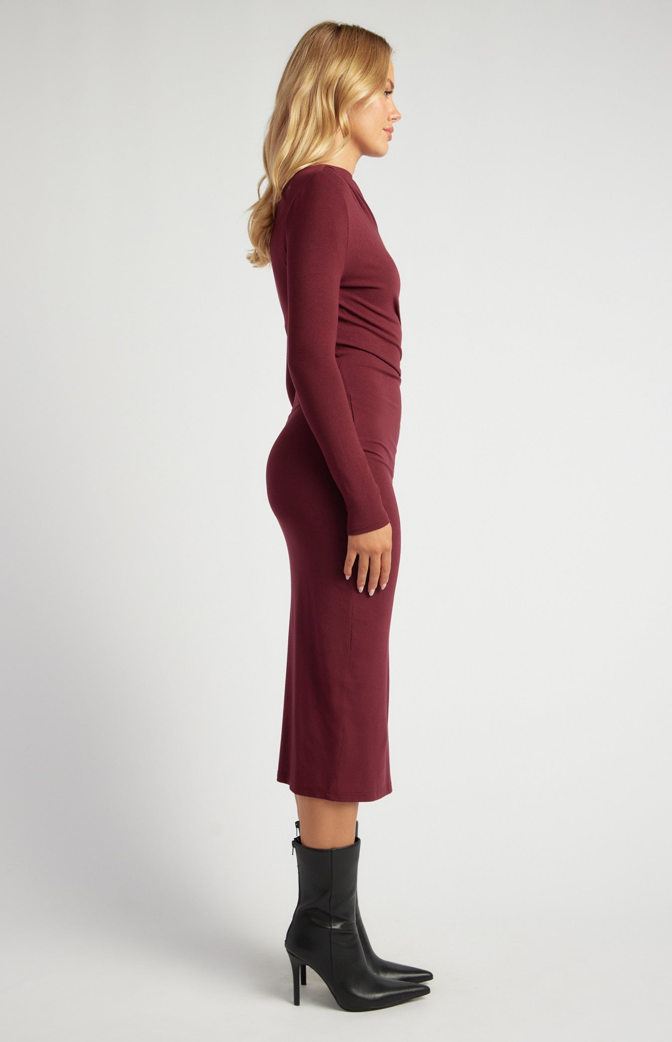 HARLOW DRESS - Merlot