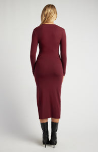 HARLOW DRESS - Merlot