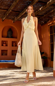 ELIO MIDI DRESS - Lemon