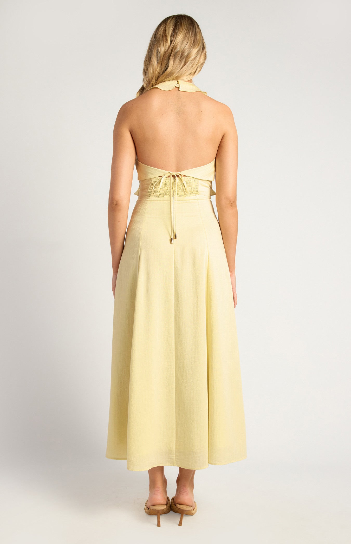 ELIO MIDI DRESS - Lemon
