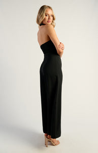 COVE HALTER JUMPSUIT - Black