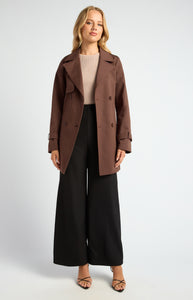 AMBER CROPPED TRENCH COAT - Espresso