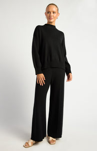 REVOLVE KNIT PANT - Black