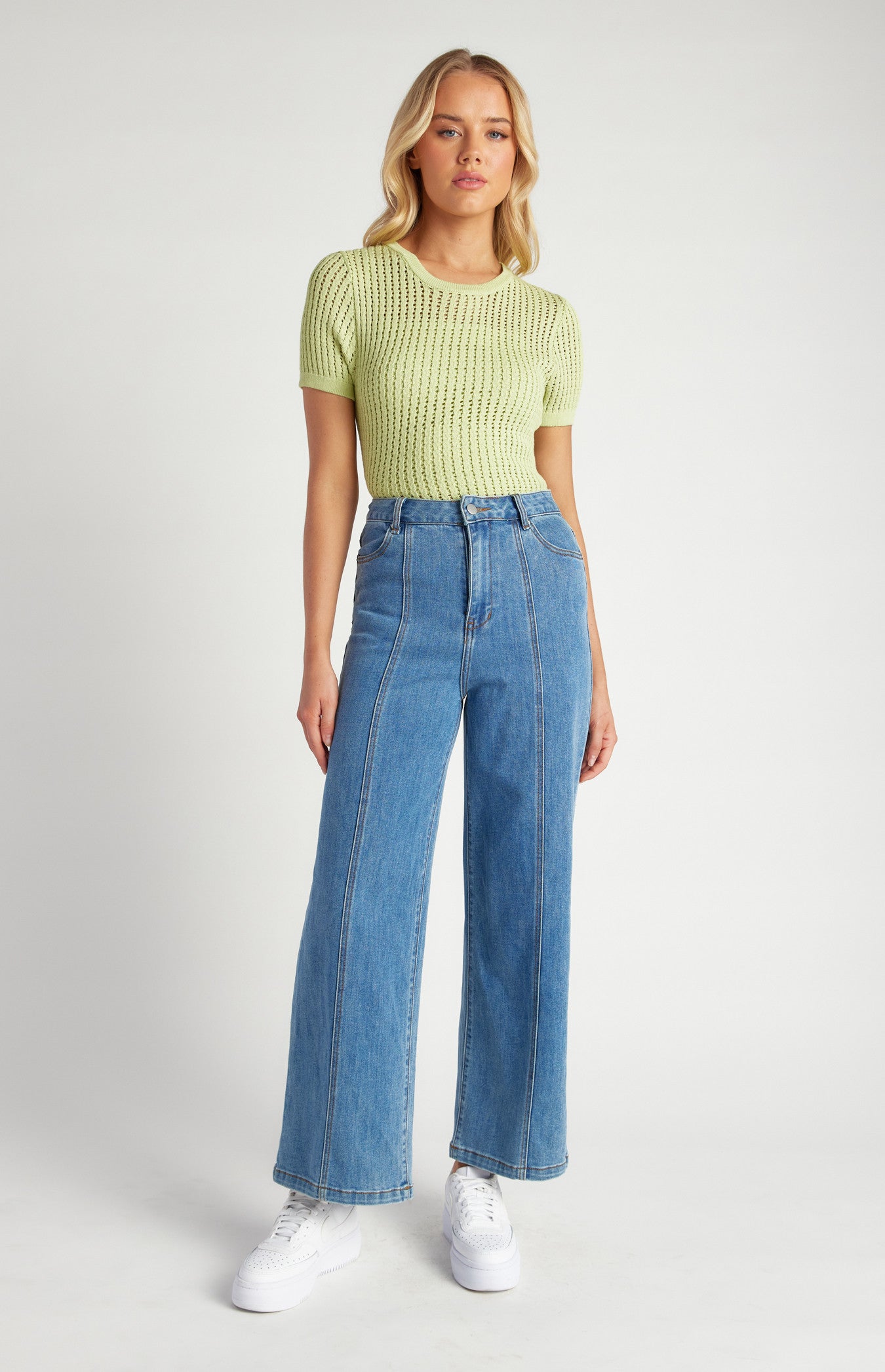 SALMA CROCHET TOP - PISTACHIO