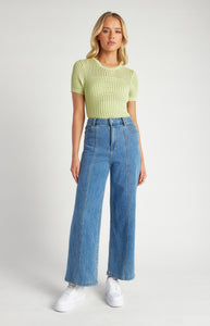 SALMA CROCHET TOP - PISTACHIO