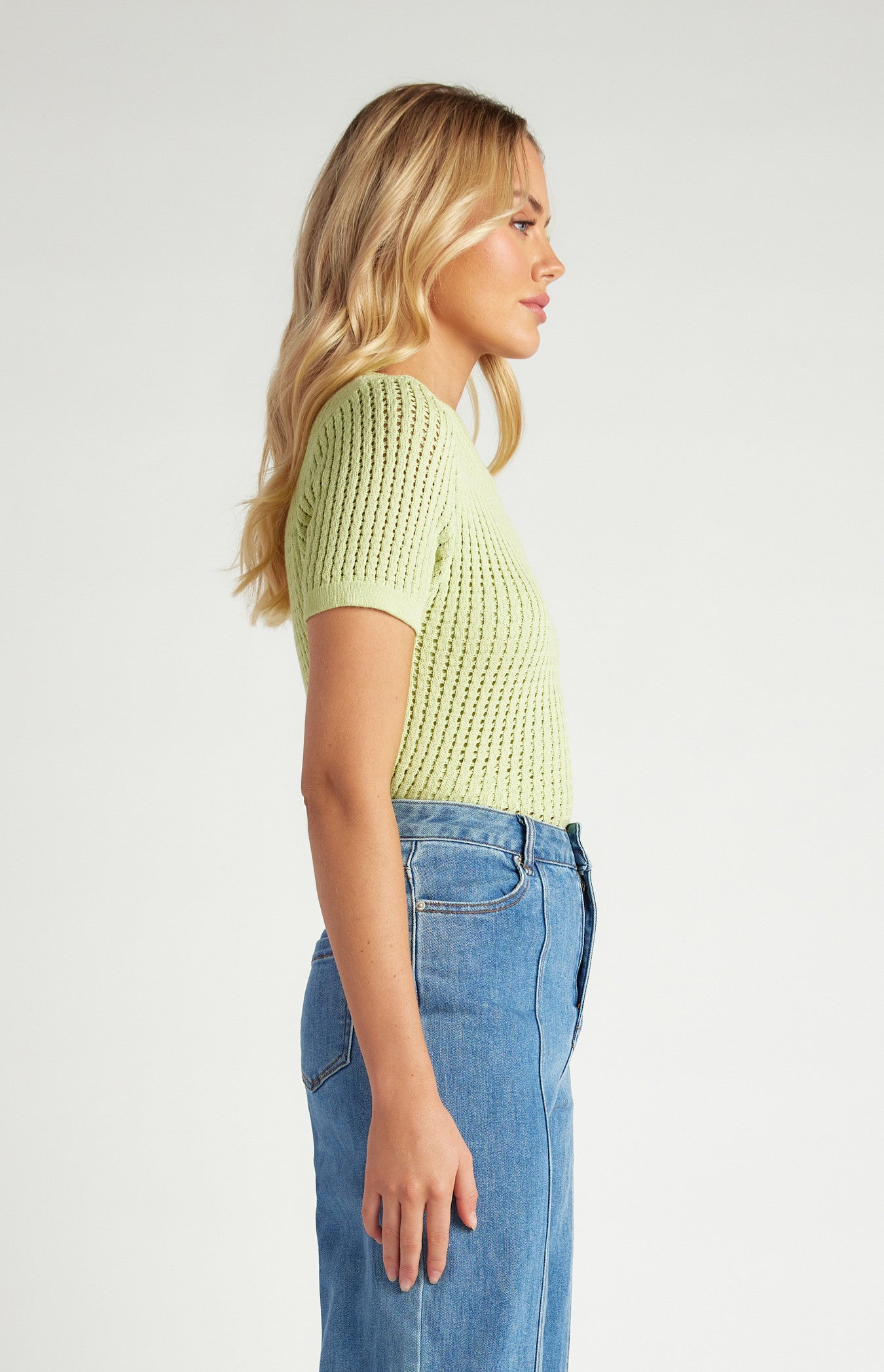 SALMA CROCHET TOP - PISTACHIO