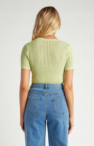 SALMA CROCHET TOP - PISTACHIO