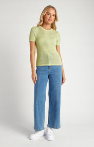 SALMA CROCHET TOP - PISTACHIO