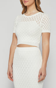 JORDAN CROCHET KNIT SET - White