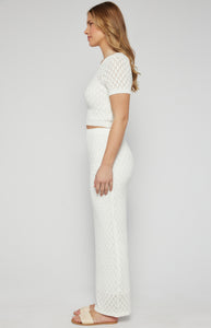 JORDAN CROCHET KNIT SET - White
