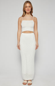 JORDAN CROCHET KNIT SET - White