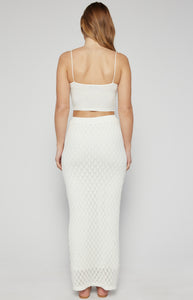 JORDAN CROCHET KNIT SET - White