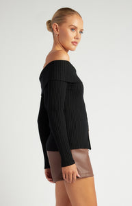 RYAN KNIT TOP - Black