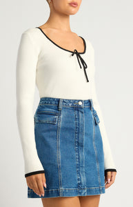REEVES BOW KNIT TOP