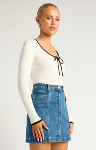 REEVES BOW KNIT TOP