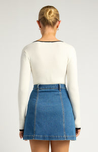 REEVES BOW KNIT TOP
