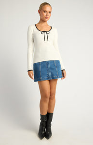 REEVES BOW KNIT TOP