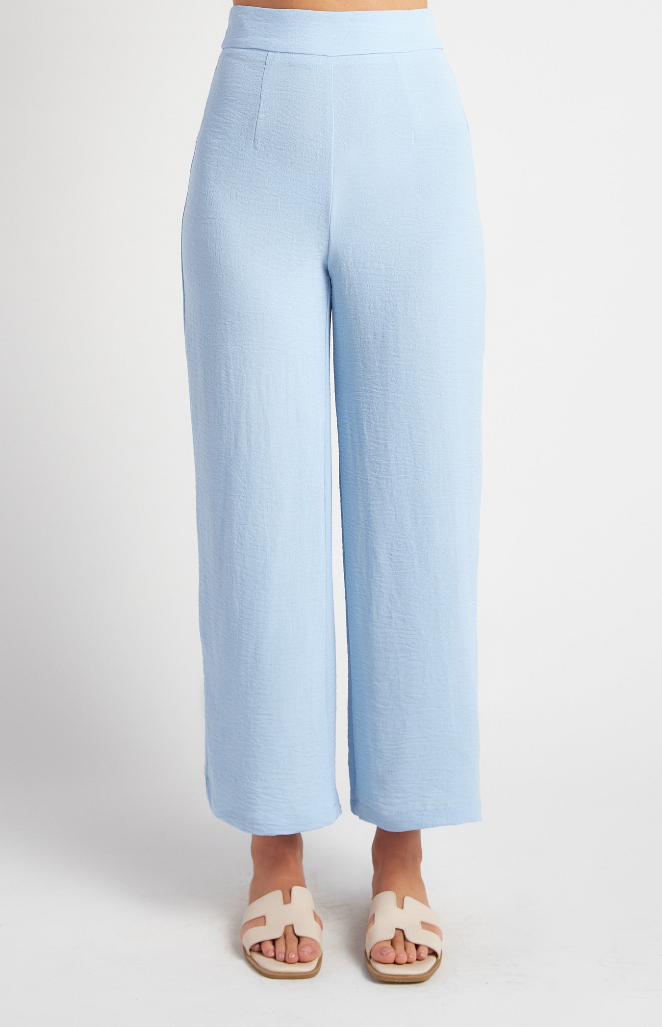 MILEY WIDE LEG PANTS - Pale Blue