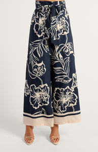 SOLARA WIDE LEG PANTS - Navy