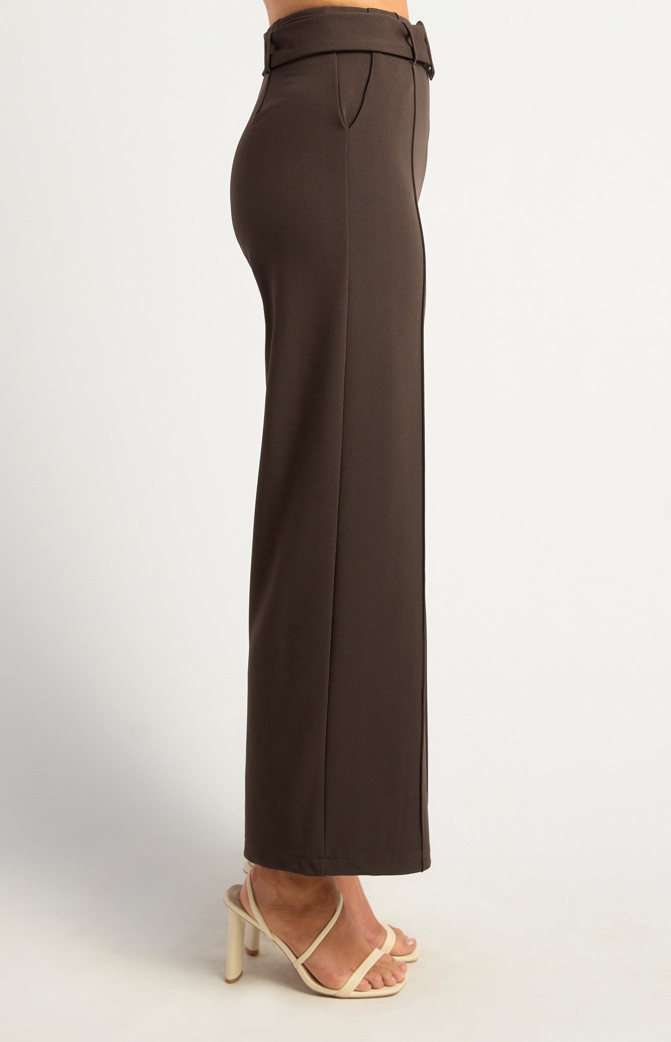 YOKO JERSEY PANT - Espresso