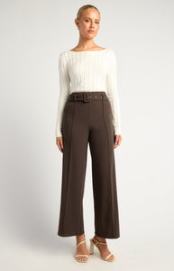 YOKO JERSEY PANT - Espresso