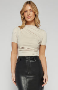 ELLISON JERSEY TOP - Pearl
