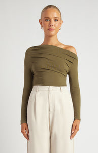 MYKA TOP - Dark Olive