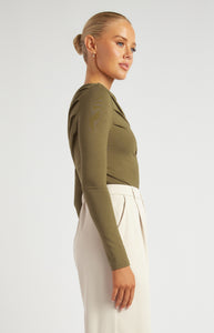 MYKA TOP - Dark Olive