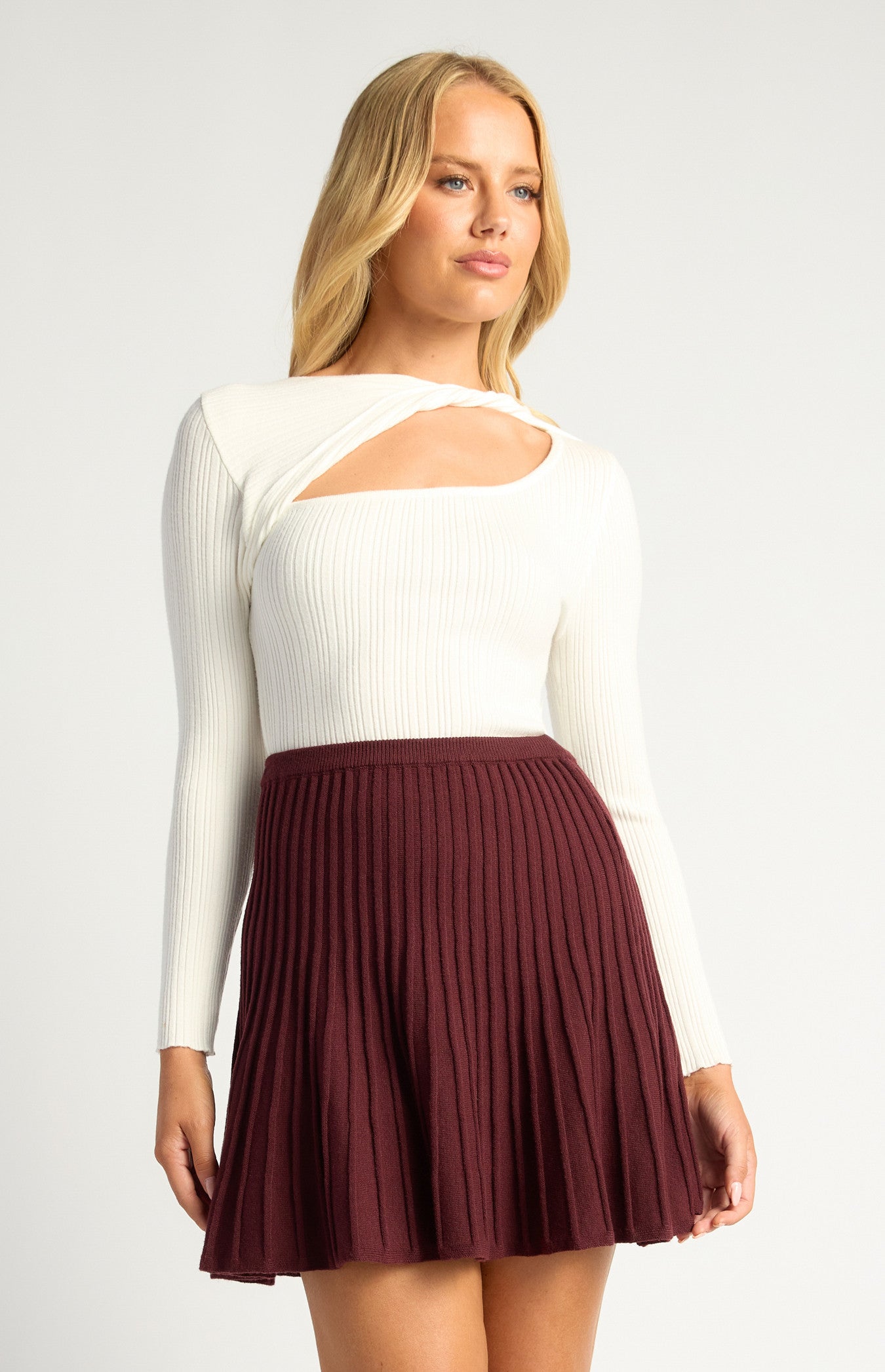 GRACE KNIT TOP - White