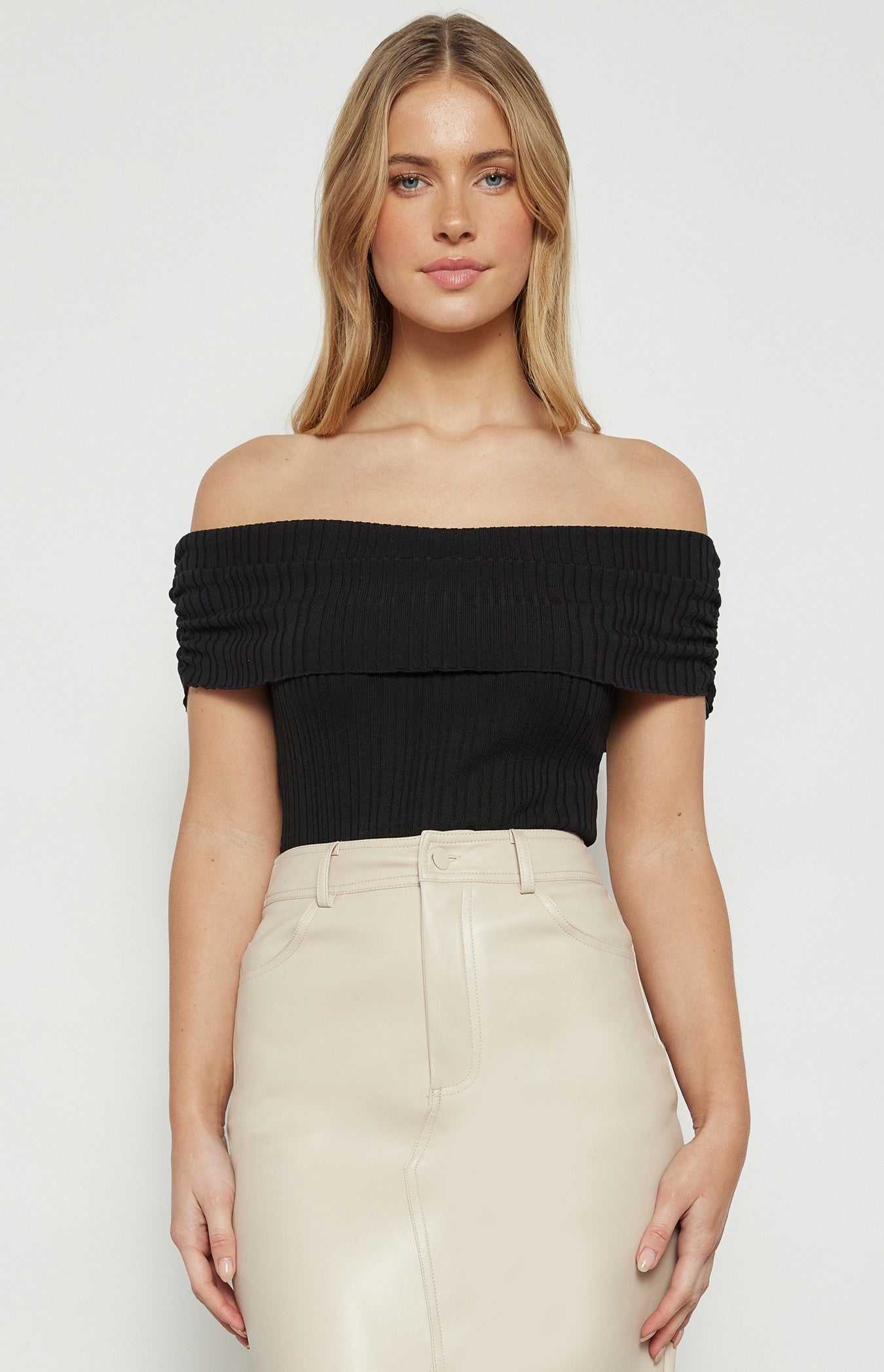 MONACO KNIT BODYSUIT - Black