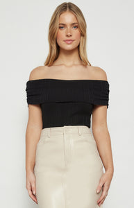 MONACO KNIT BODYSUIT - Black