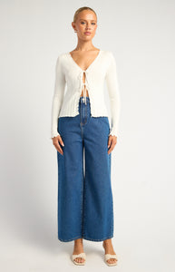 CASSIDY KNIT TOP - White