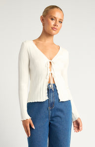CASSIDY KNIT TOP - White