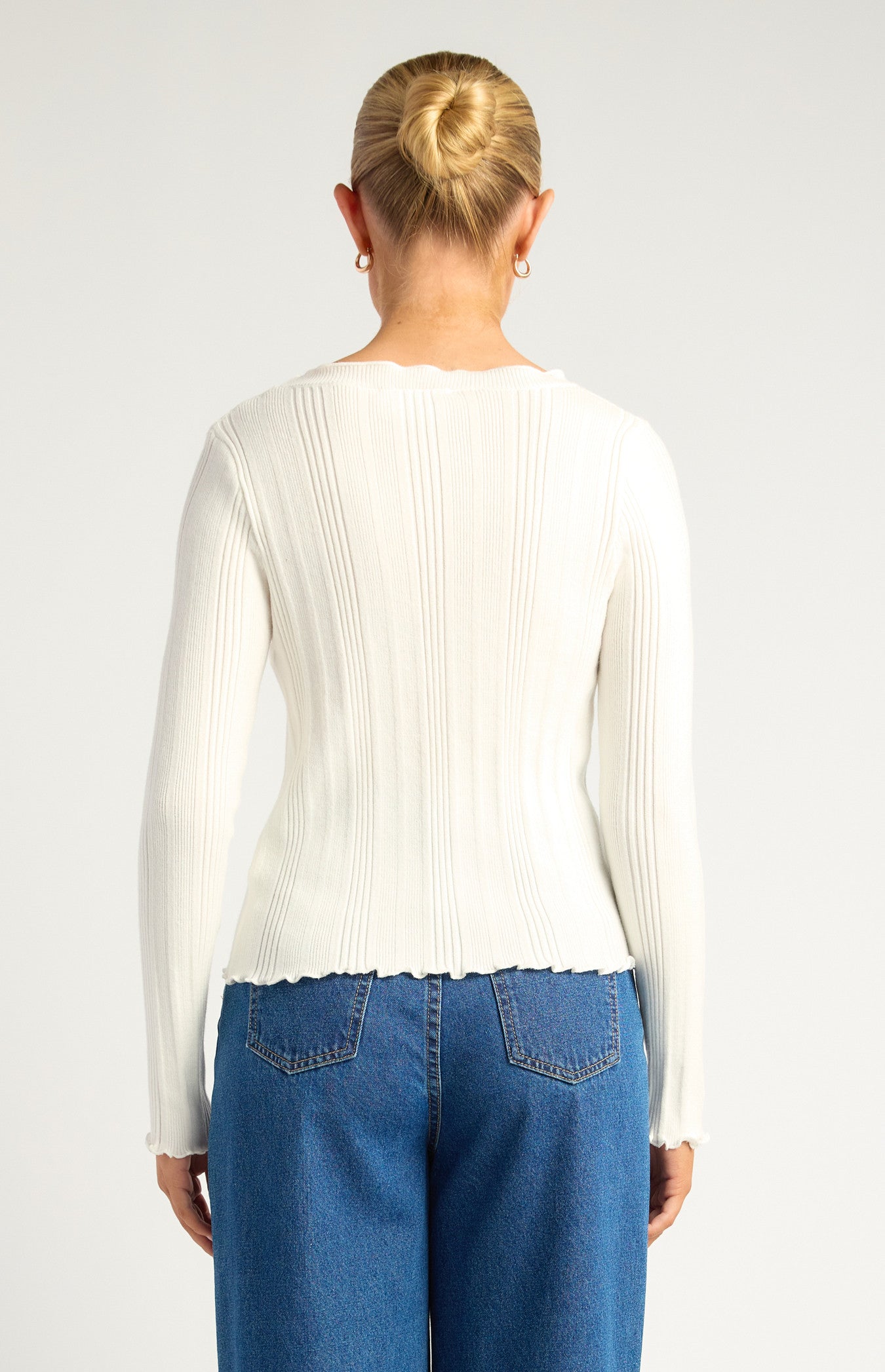 CASSIDY KNIT TOP - White