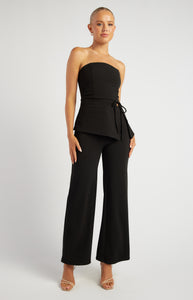 KARAH STRAIGHT LEG PANTS - Black
