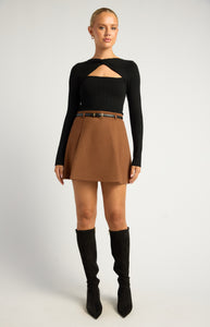 BLYTH MINI SKIRT - Chocolate