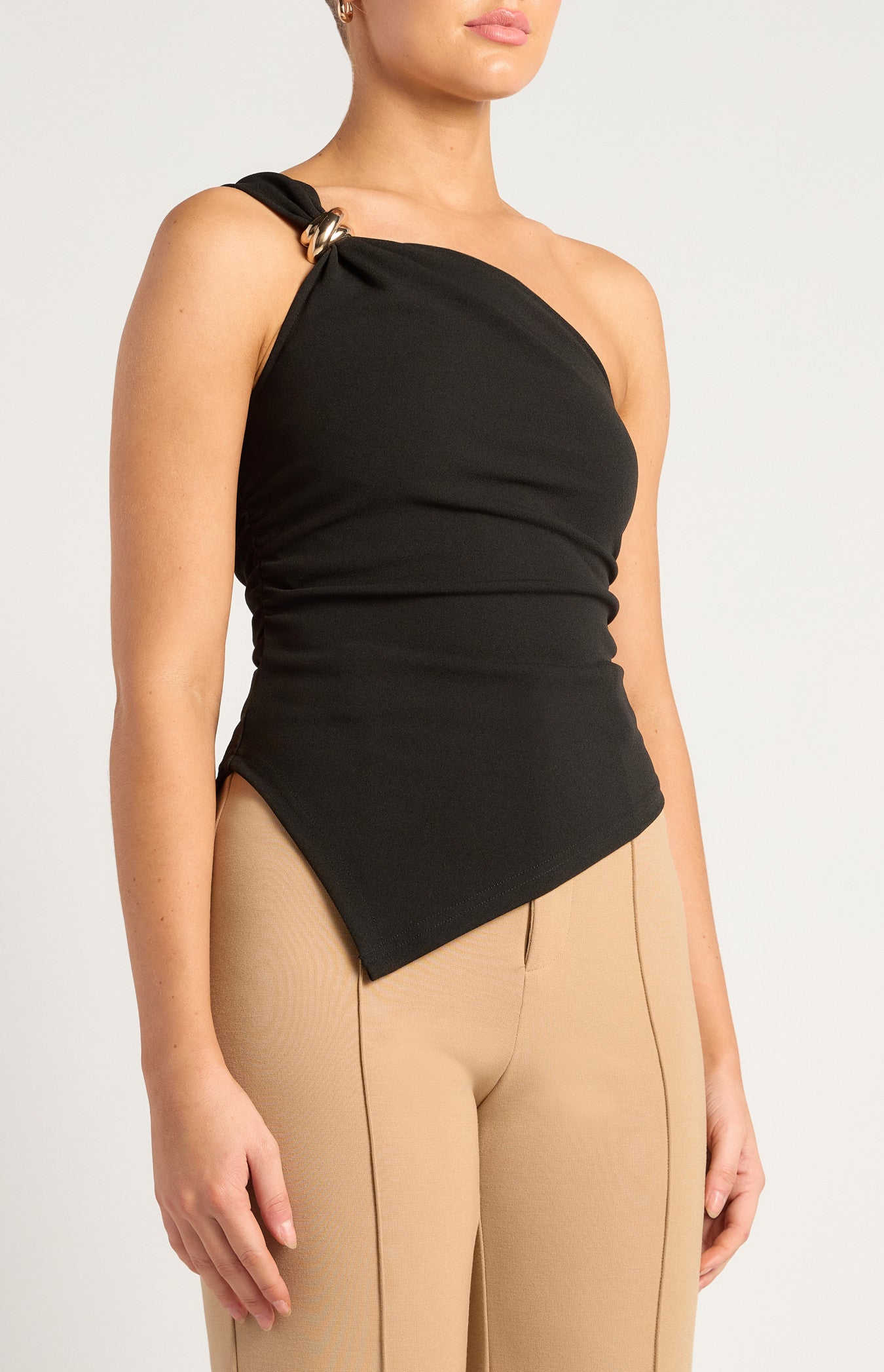 JAYLANI ASYM TOP - Black