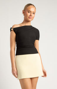 AMARA ASYMMETRIC TOP - Black