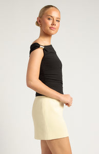 AMARA ASYMMETRIC TOP - Black