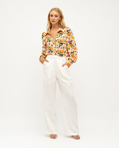 PERRY LINEN PANTS - White